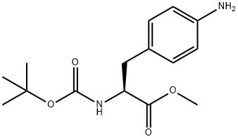 (2S)-3-(4-氨基苯基)-2-[(叔丁氧基羰基)氨基]丙酸甲酯,65615-90-9,结构式