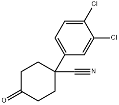4-CYANO-4-(3,4-DICHLOROPHENYL)CYCLOHEXANONE 化学構造式