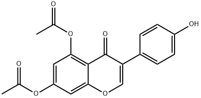 4',5-Di-O-acetyl Genistein 结构式