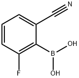 2-氰基-6-氟苯硼酸, 656235-44-8, 结构式