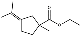 Cyclopentanecarboxylic acid, 1-methyl-3-(1-methylethylidene)-, ethyl ester (9CI) Structure