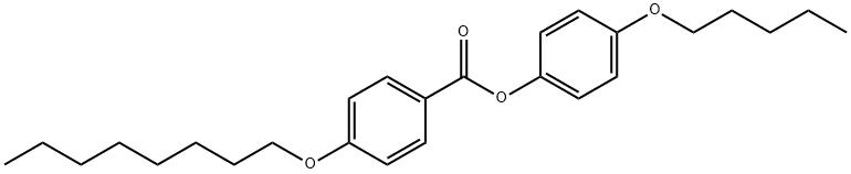 Benzoic acid, 4-(octyloxy)-, 4-(pentyloxy)phenyl ester Struktur