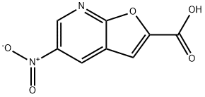 Furo[2,3-b]pyridine-2-carboxylic acid, 5-nitro- Structure