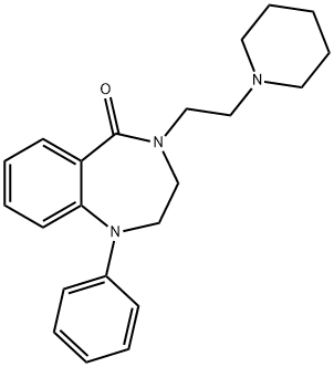 65647-16-7 1,2,3,4-Tetrahydro-1-phenyl-4-(2-piperidinoethyl)-5H-1,4-benzodiazepin-5-one