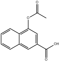 4-乙酰氧基-2-萘甲酸,6566-42-3,结构式