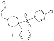 3-((1s,4r)-4-(4-chlorophenylsulfonyl)-4-(2,5-difluorophenyl)cyclohexyl)propanal Struktur