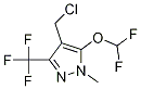 4-(クロロメチル)-5-(ジフルオロメトキシ)-1-メチル-3-(トリフルオロメチル)ピラゾール 化学構造式