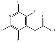 (2,3,5,6-四氟-4-吡啶基)乙酸, 65697-73-6, 结构式
