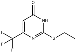 2-乙硫基-4-羟基-6-三氟甲基嘧啶,657-58-9,结构式