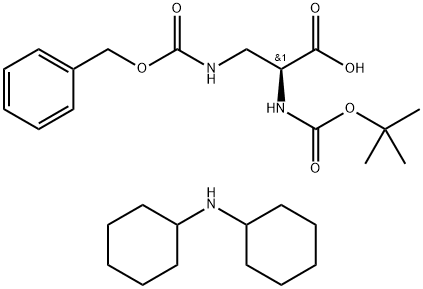 叔丁氧甲酰基-3-(Z-氨基)-L-丙氨酸(二环己胺)盐,65710-58-9,结构式