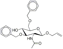 2-Propenyl 2-(Acetylamino)-2-deoxy-3,6-bis-O-(phenylmethyl)--D-glucopyranoside Structure