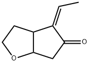 5H-Cyclopenta[b]furan-5-one, 4-ethylidenehexahydro-, (4Z)- (9CI) 结构式