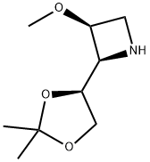 Azetidine, 2-[(4S)-2,2-dimethyl-1,3-dioxolan-4-yl]-3-methoxy-, (2R,3S)- (9CI) Struktur
