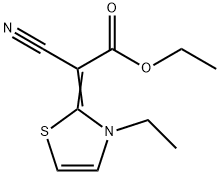 Acetic acid, cyano(3-ethyl-2(3H)-thiazolylidene)-, ethyl ester (9CI) Struktur