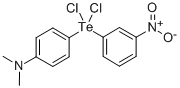 Tellurium, dichloro(p-(dimethylamino)phenyl)(m-nitrophenyl)- Structure