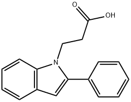 3-(2-苯基-吲哚-1-基)-丙酸,65746-55-6,结构式