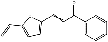 5-(3-オキソ-3-フェニル-1-プロペニル)-2-フルアルデヒド 化学構造式