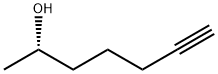 [S,(+)]-6-ヘプチン-2-オール 化学構造式