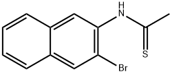 N-(3-ブロモ-2-ナフタレニル)エタンチオアミド 化学構造式