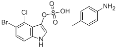 5-BROMO-4-CHLORO-3-INDOXYL SULFATE P-TOLUIDINE SALT Structure