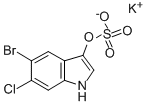 5-Bromo-6-chloro-3-indolyl sulfate potassium salt hydrate 化学構造式