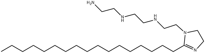 N-(2-aminoethyl)-N'-[2-(2-heptadecyl-4,5-dihydro-1H-imidazol-1-yl)ethyl]ethylenediamine Struktur