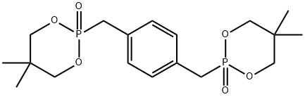 2,2'-[p-phenylenebis(methylene)]bis[5,5-dimethyl-1,3,2-dioxaphosphorinane] 2,2'-dioxide Struktur