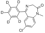 ジアゼパム-D5 標準溶液 500ΜG/ML 化学構造式