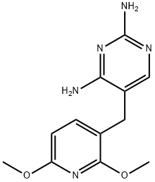 5-[(2,6-Dimethoxy-3-pyridinyl)methyl]pyrimidine-2,4-diamine,65873-69-0,结构式