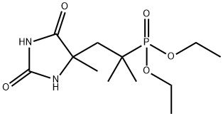 diethyl [1,1-dimethyl-2-(4-methyl-2,5-dioxoimidazolidin-4-yl)ethyl]phosphonate,65884-79-9,结构式