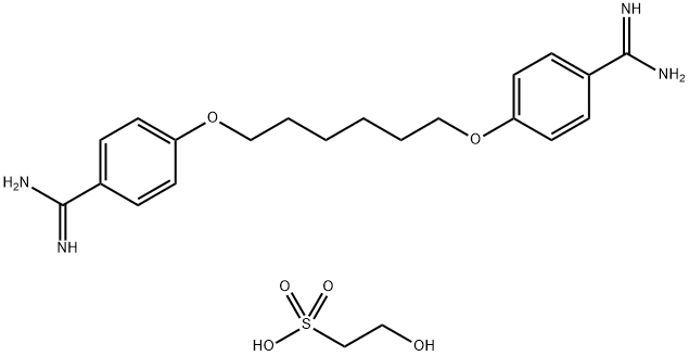2-Hydroxyethansulfonsure, Verbindung mit 4,4'-[Hexan-1,6-diylbis(oxy)]bis[benzolcarboxamidin] (2:1)