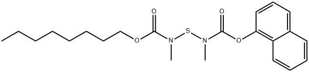 [[Octyloxycarbonyl(methyl)amino]thio]-N-methylcarbamic acid 1-naphtyl ester,65907-42-8,结构式