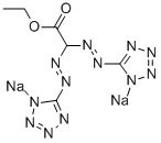 ビス(1-ソジオ-1H-テトラゾール-5-イルアゾ)酢酸エチル 化学構造式