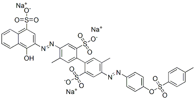 trisodium 4-[(1-hydroxy-4-sulphonato-2-naphthyl)azo]-5,5