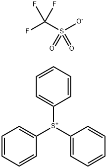 三苯基锍与三氟甲磺酸的盐(1:1),66003-78-9,结构式
