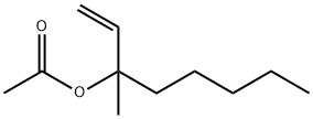 酢酸1-エテニル-1-メチルヘキシル 化学構造式