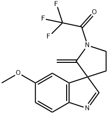 1'-(Trifluoroacetyl)-5-methoxy-2'-methylenespiro[3H-indole-3,3'-pyrrolidine] Struktur