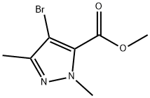 4-溴-1,3-二甲基-1H-吡唑-5-羧酸甲酯, 660408-08-2, 结构式