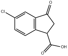 6-CHLORO-2,3-DIHYDRO-3-OXO-1H-INDENE-1-CARBOXYLIC ACID Structure