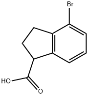 4-BROMO-2,3-DIHYDRO-1H-INDENE-1-CARBOXYLIC ACID Struktur
