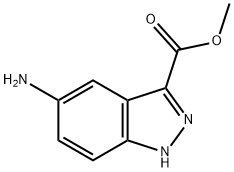 5-アミノ-1H-インダゾール-3-カルボン酸メチル 化学構造式