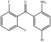 2-Amino-5-bromo-2',6'-difluoro benzophenone 化学構造式