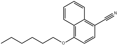 4-hexyloxynaphthalene-1-carbonitrile Struktur