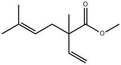 2-エテニル-2,5-ジメチル-4-ヘキセン酸メチル 化学構造式