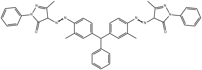4,4'-[(苯基亚甲基)二[(2-甲基-4,1-亚苯基)偶氮]]二[2,4-二氢-5-甲基-2-苯基-3H-吡唑-3-酮,66085-69-6,结构式