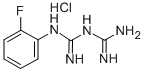 1-(2-フルオロフェニル)ビグアニド塩酸塩 化学構造式