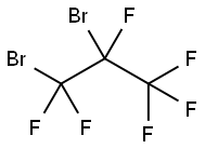 1,1,1,2,3,3-ヘキサフルオロ-2,3-ジブロモプロパン 化学構造式