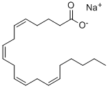 花生四烯酸钠, 6610-25-9, 结构式