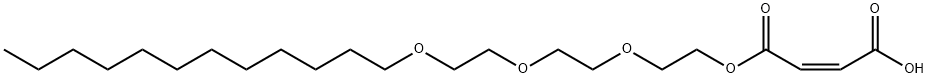 (Z)-2-ブテン二酸1-[2-[2-[2-(ドデシルオキシ)エトキシ]エトキシ]エチル] 化学構造式