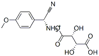 (R)-(alpha-cyano-4-methoxybenzyl)ammonium hydrogen [R-(R*,R*)]-tartrate Struktur